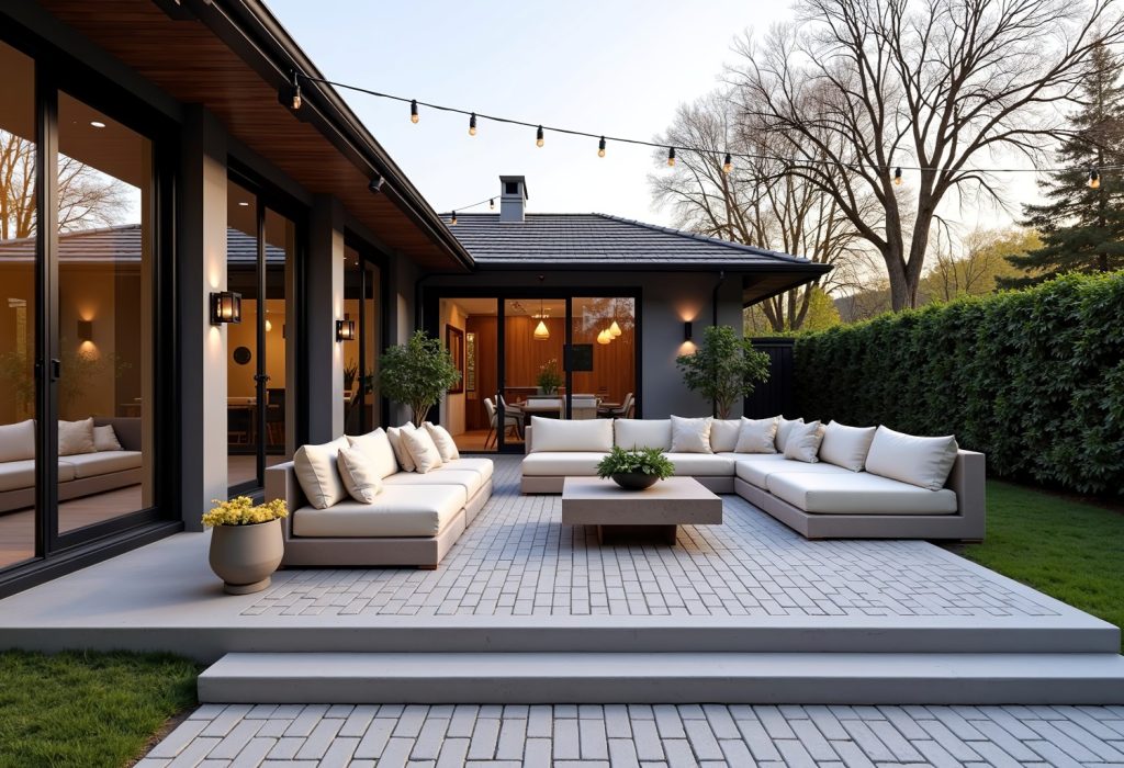 Creative Modern Brick Patio