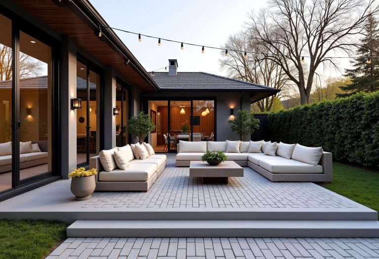 Creative Modern Brick Patio