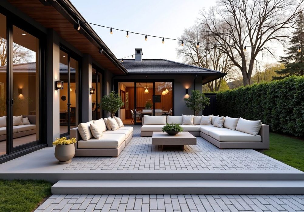 Creative Modern Brick Patio